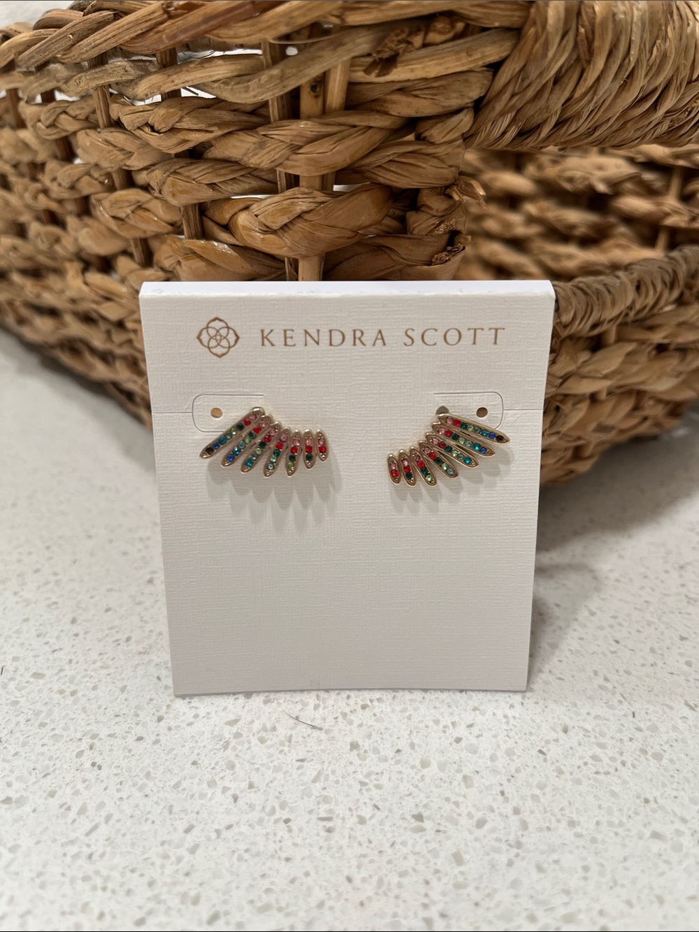 Kendra Scott Rainbow Stone Ear Climbers
